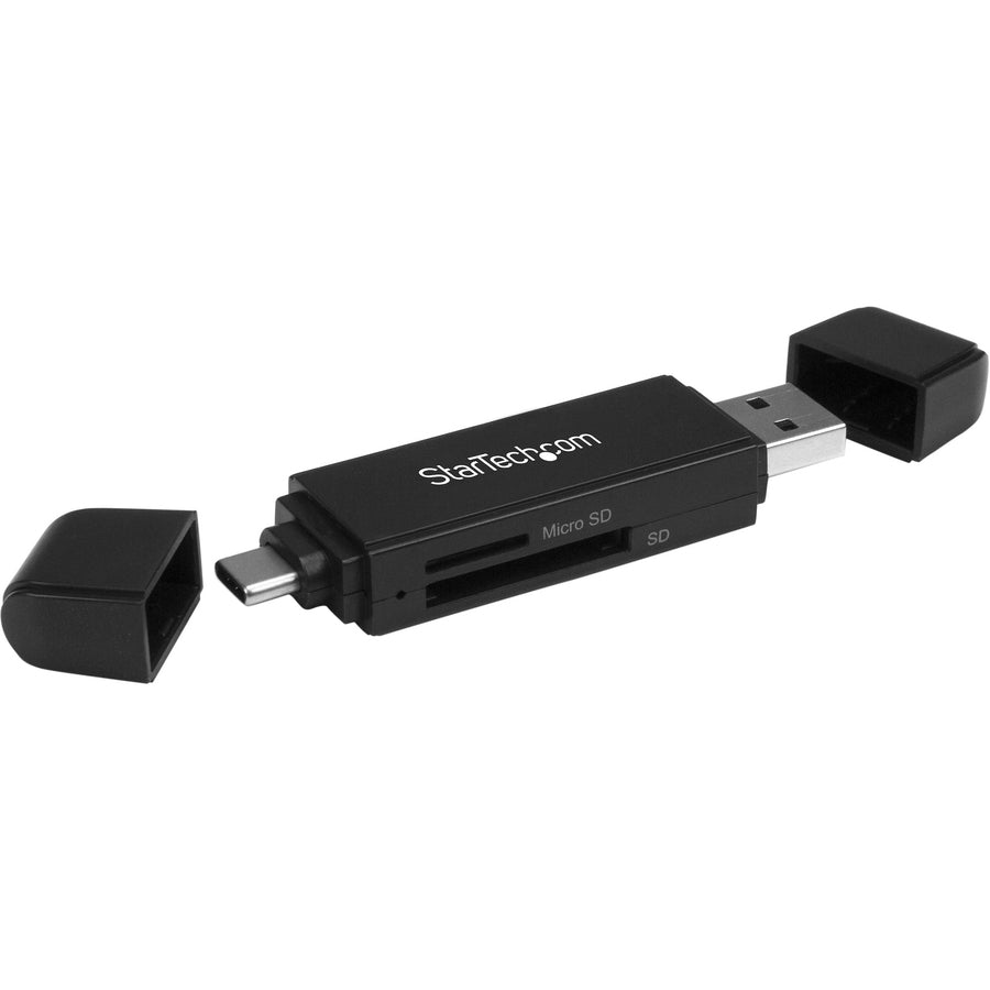 StarTech.com USB 3.0 Memory Card Reader for SD and microSD Cards - USB-C and USB-A - Portable USB SD and microSD Card Reader StarTech.com USB 3.0 Memory Card Reader for SD and microSD Cards - USB-C and USB-A - Portable USB SD and microSD Card Reader
